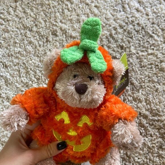 NWT Vtg 2012 Adventure 8” Halloween Teddy Bear Pumpkin Costume Stuffed Animal - Picture 3 of 7